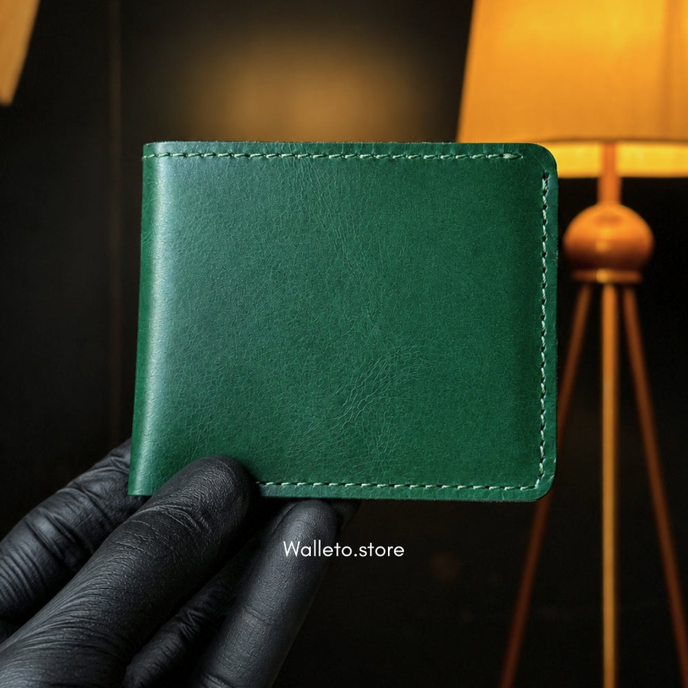 Vintage Pull-Up Wallet – Premium Pure Bull Leather Bifold Wallet